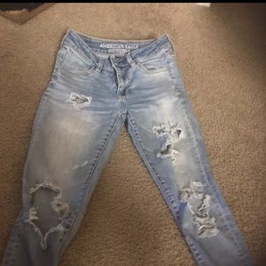 Jeans size 0 and 4 American eagle and hollister